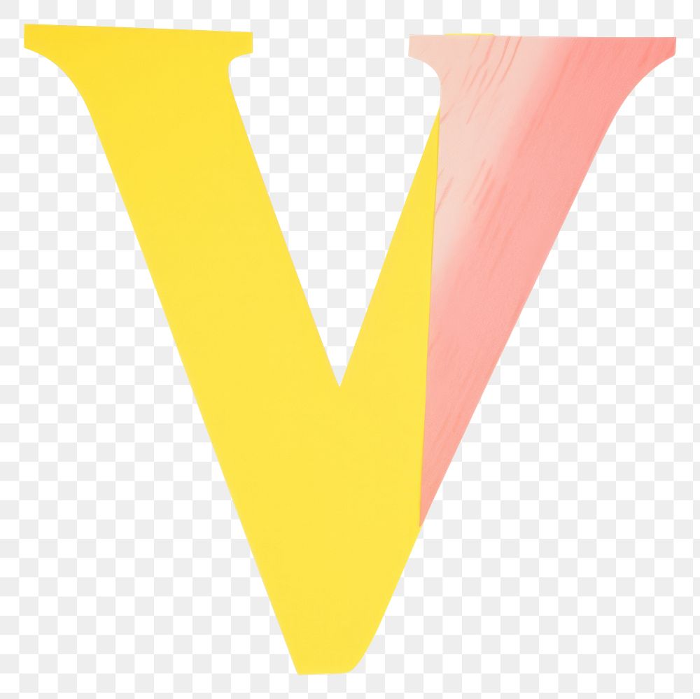 PNG Letter V cut paper text logo white background.