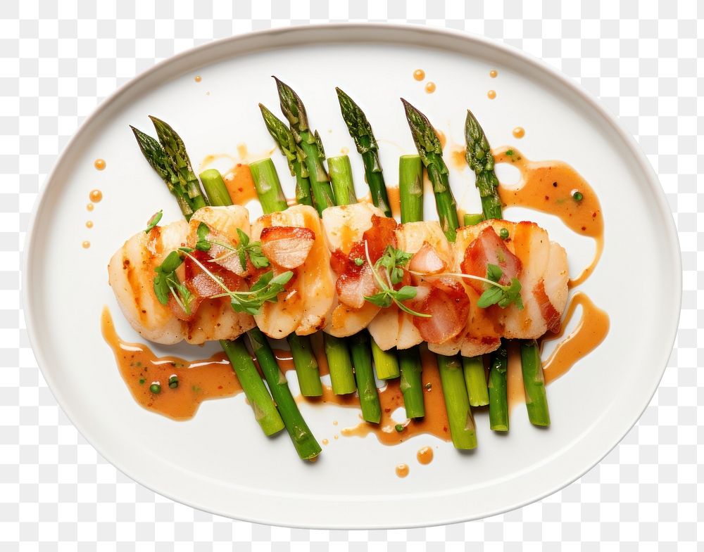 PNG Asparagus vegetable plate food.