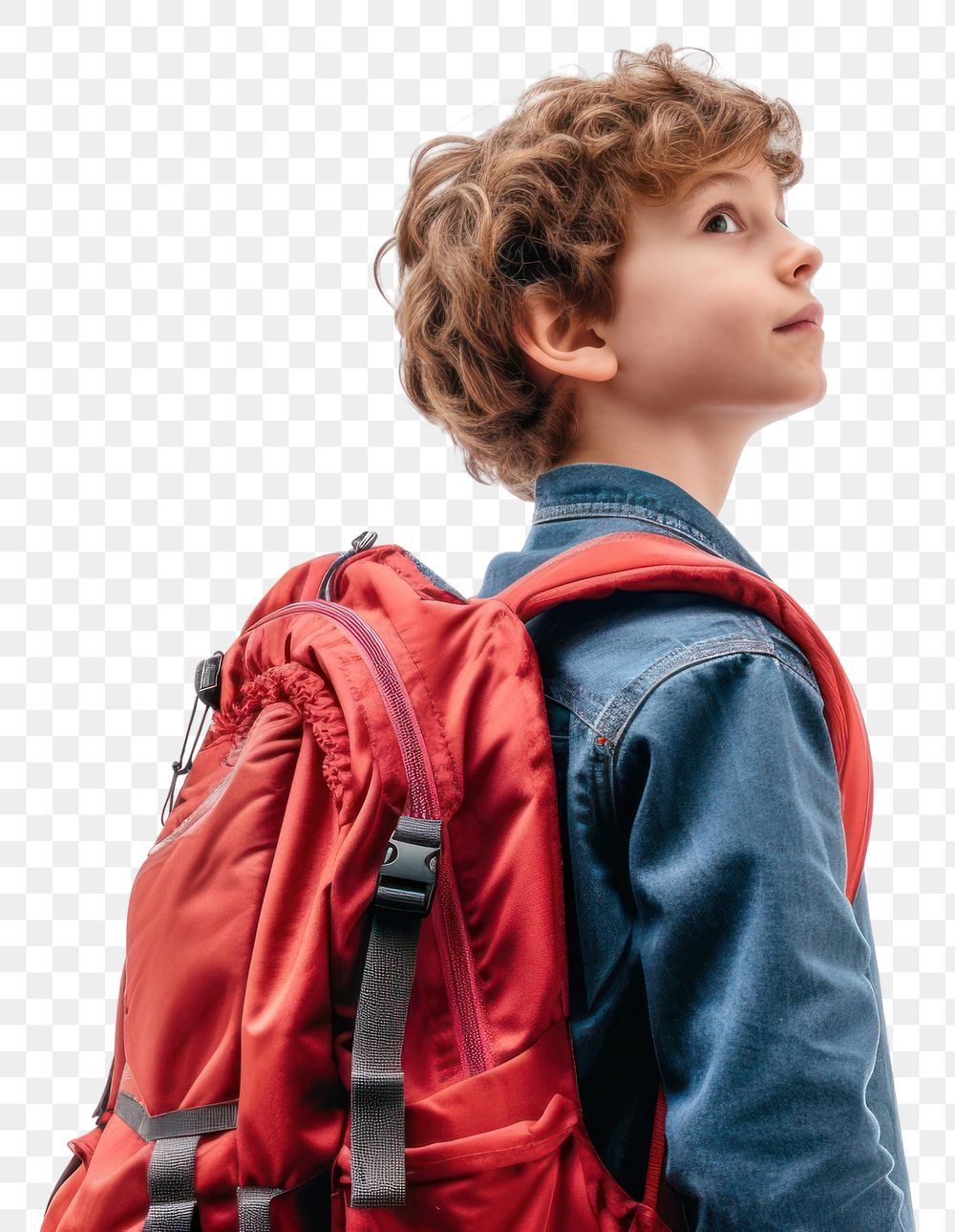PNG Kid backpack child white background.