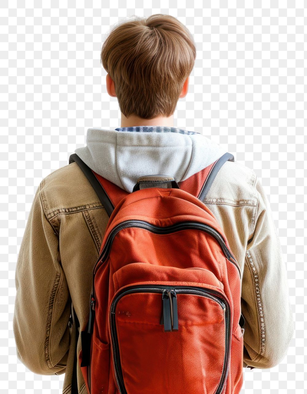 PNG Student backpack bag white background.