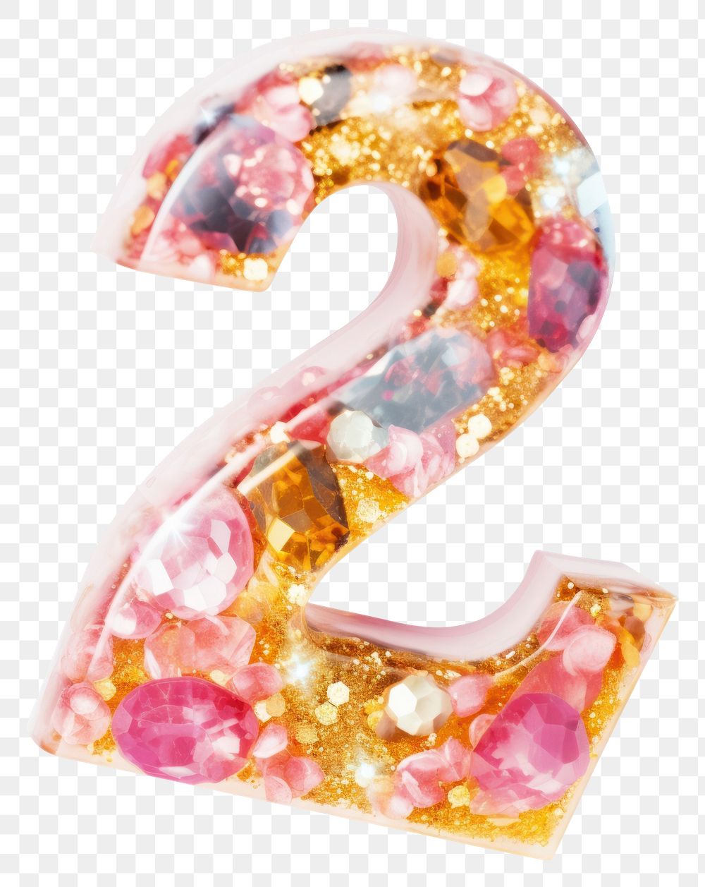 PNG Glitter letter number 2 white background celebration accessories.
