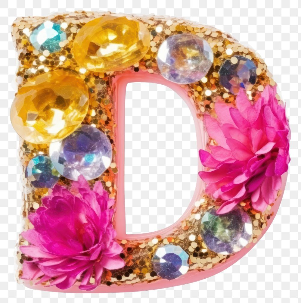 PNG Glitter letter D gemstone jewelry number.
