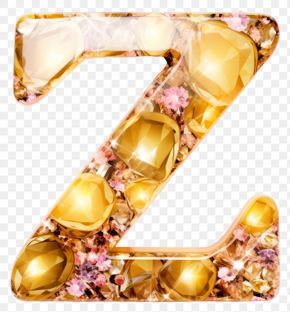 PNG Glitter letter Z number white background jewelry.