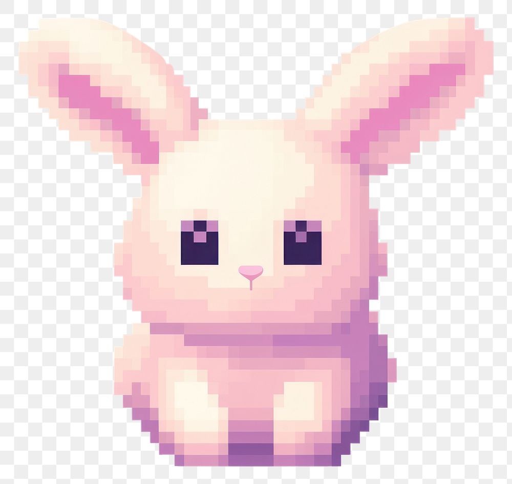PNG Bunny pixel mammal cute representation.