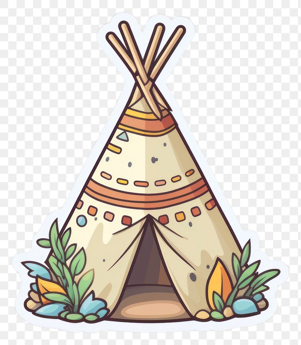 PNG Teepee sticker creativity outdoors clothing.