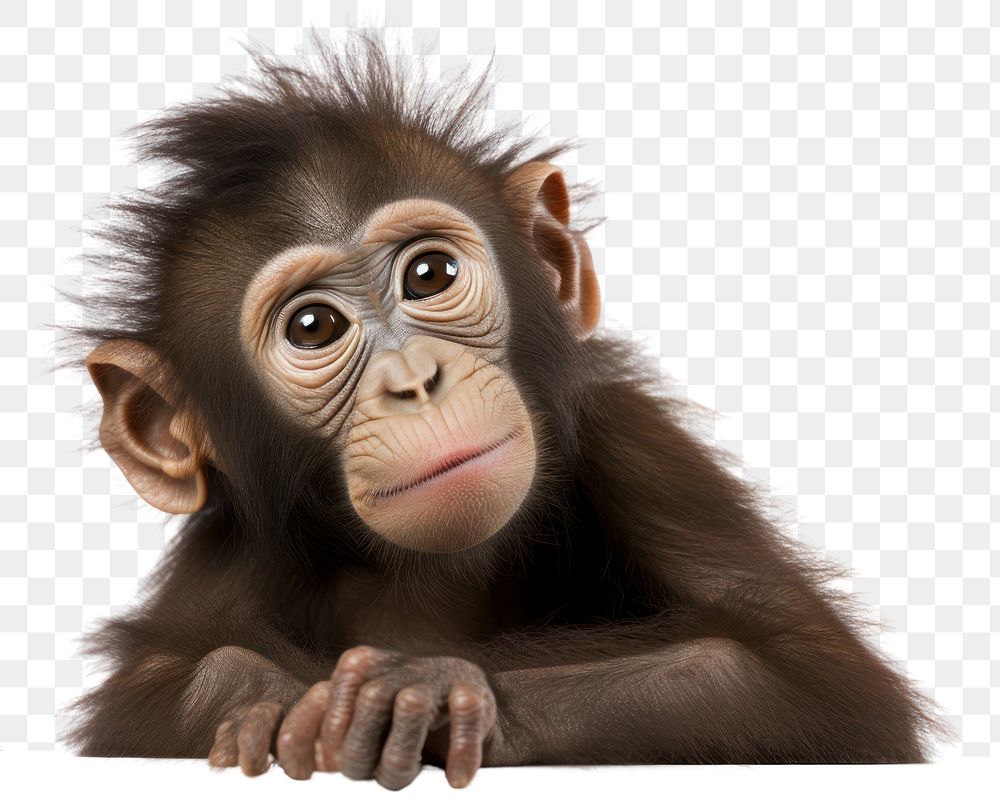 PNG Monkey looking confused orangutan wildlife mammal.