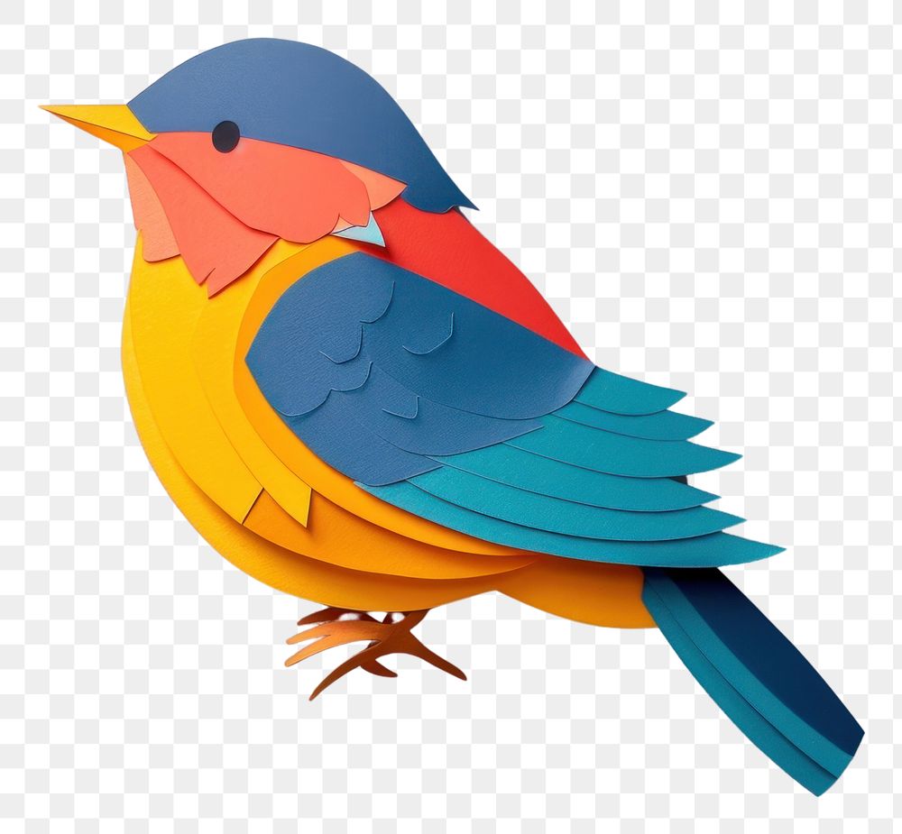 PNG Bird colorfull minimal animal craft beak.