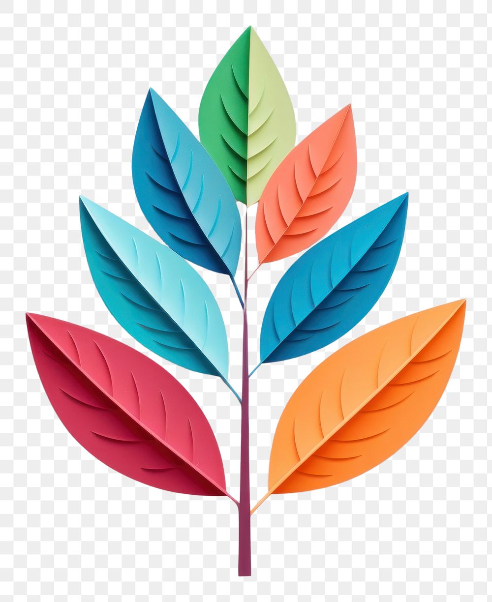 PNG Leaf plant paper art