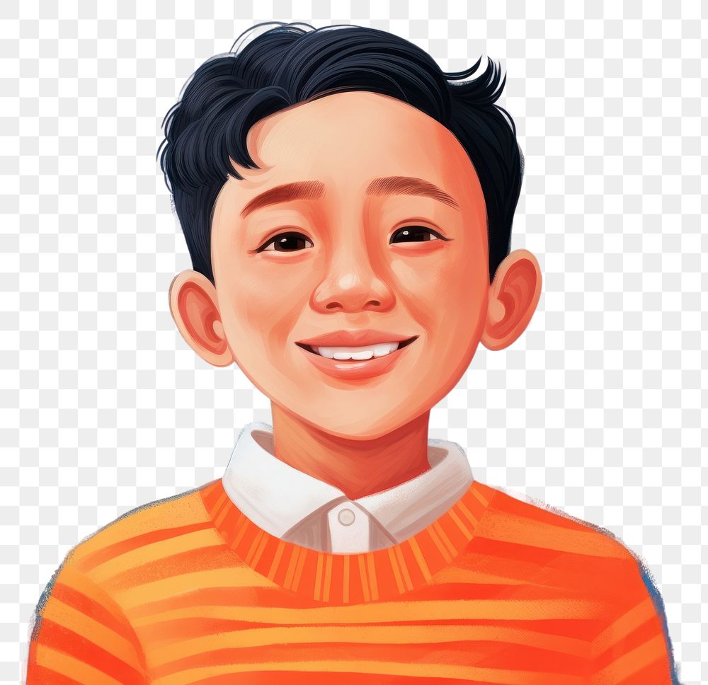 PNG Cute asian boy portrait smile photography.