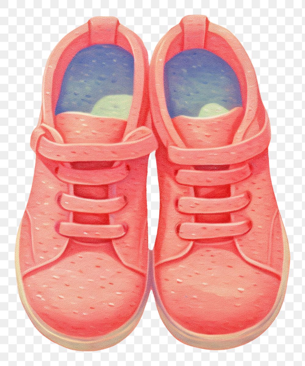 PNG Pink baby shoes footwear red flip-flops.