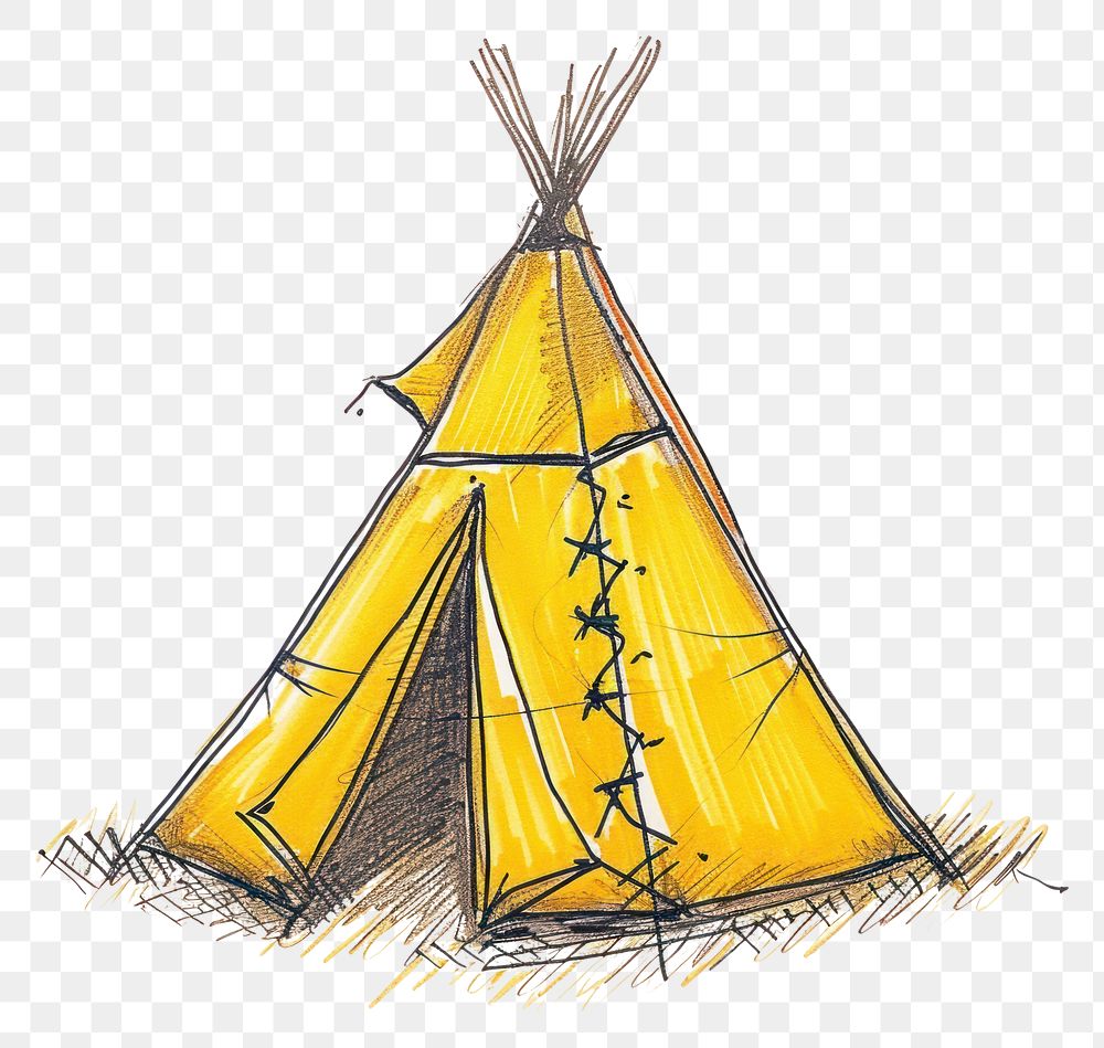 PNG Teepee sketch outdoors drawing.