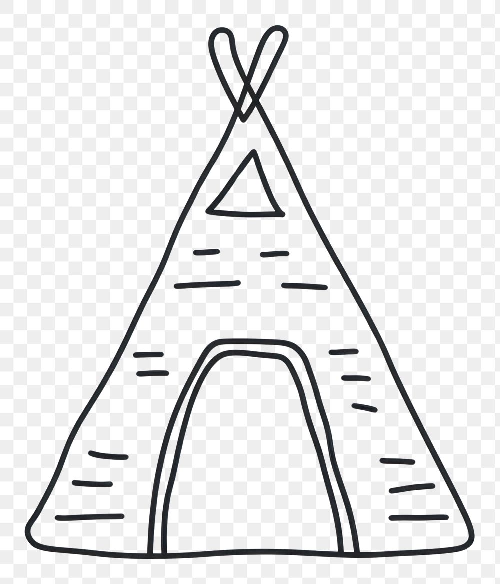 PNG Minimal illustration of Teepee outdoors drawing line.
