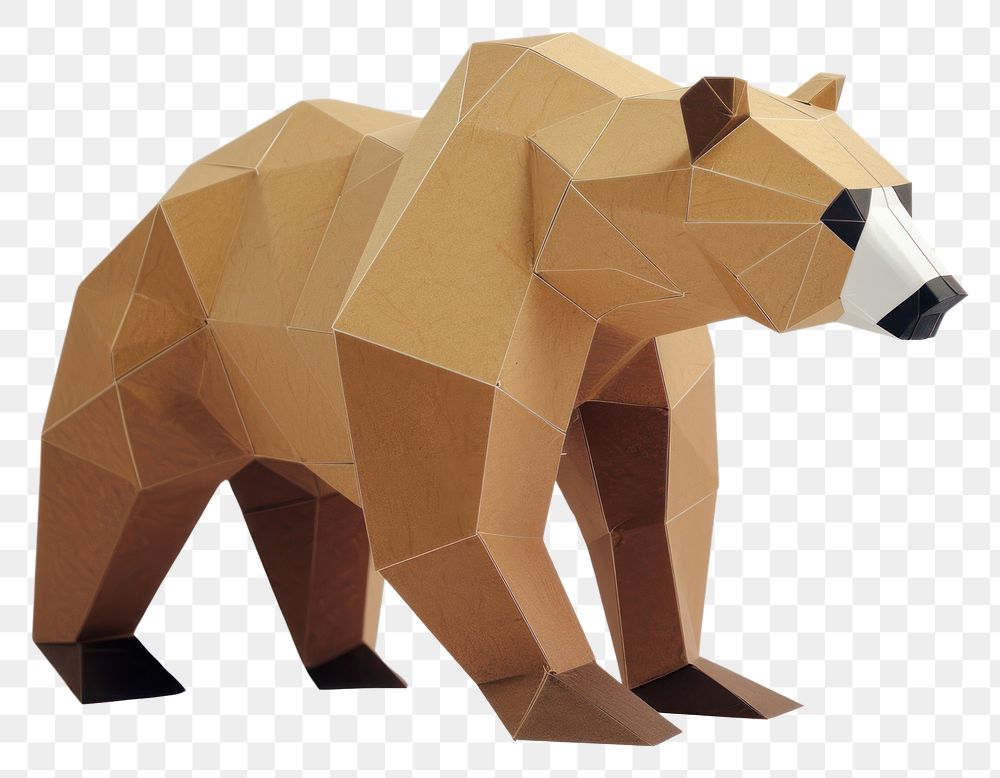 PNG Bear origami mammal paper.