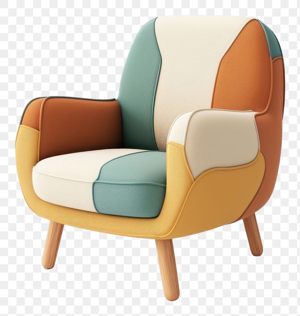 PNG Furniture armchair white background comfortable.