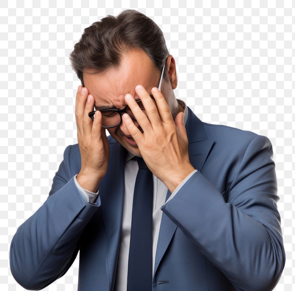 PNG Man doing facepalm anxiety adult photo.