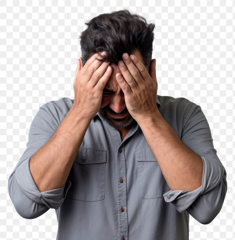 PNG Man doing facepalm anxiety adult photo