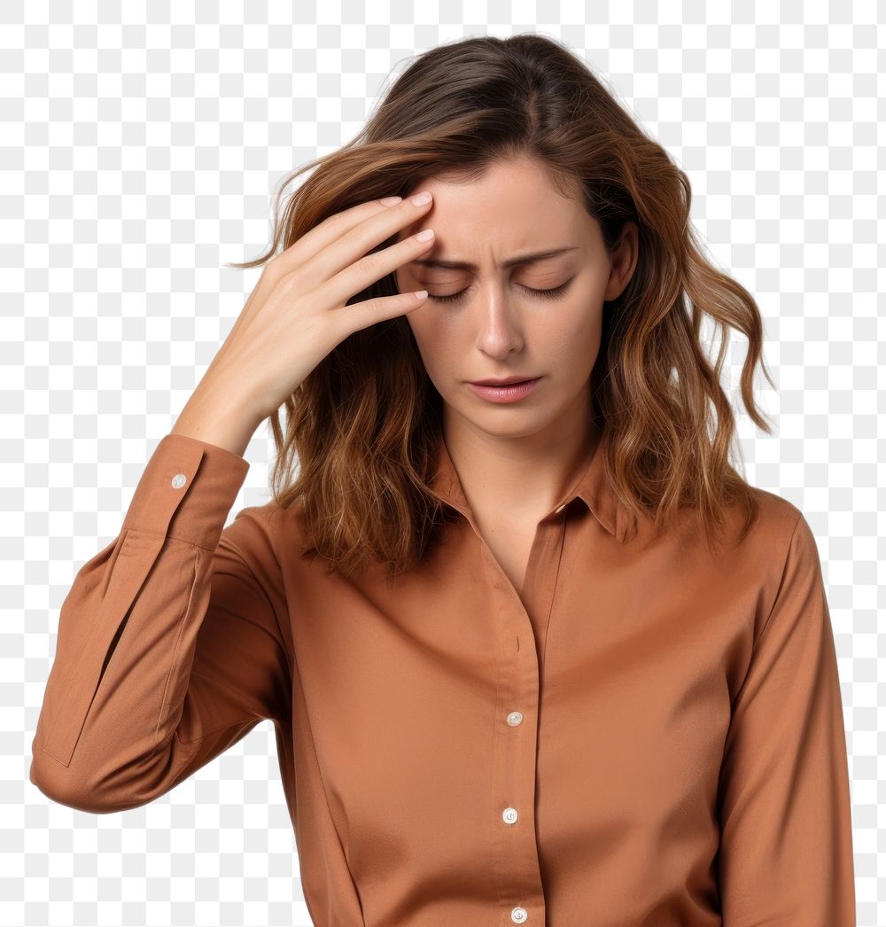 PNG Woman doing facepalm anxiety adult photo