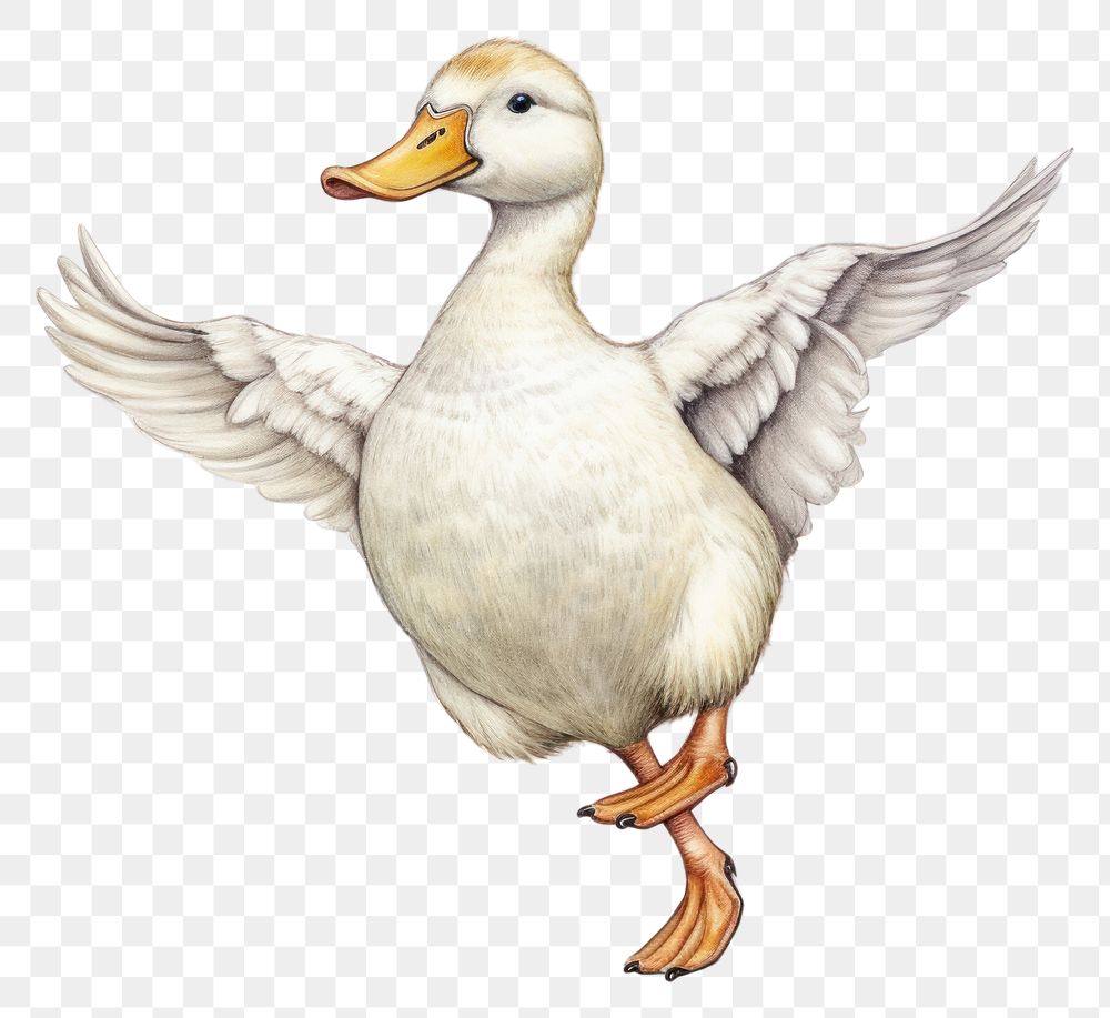PNG Happy smiling Duck dance duck animal goose