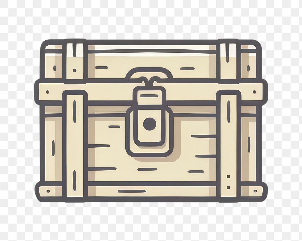 PNG Treasure box icon sketch illustrated .