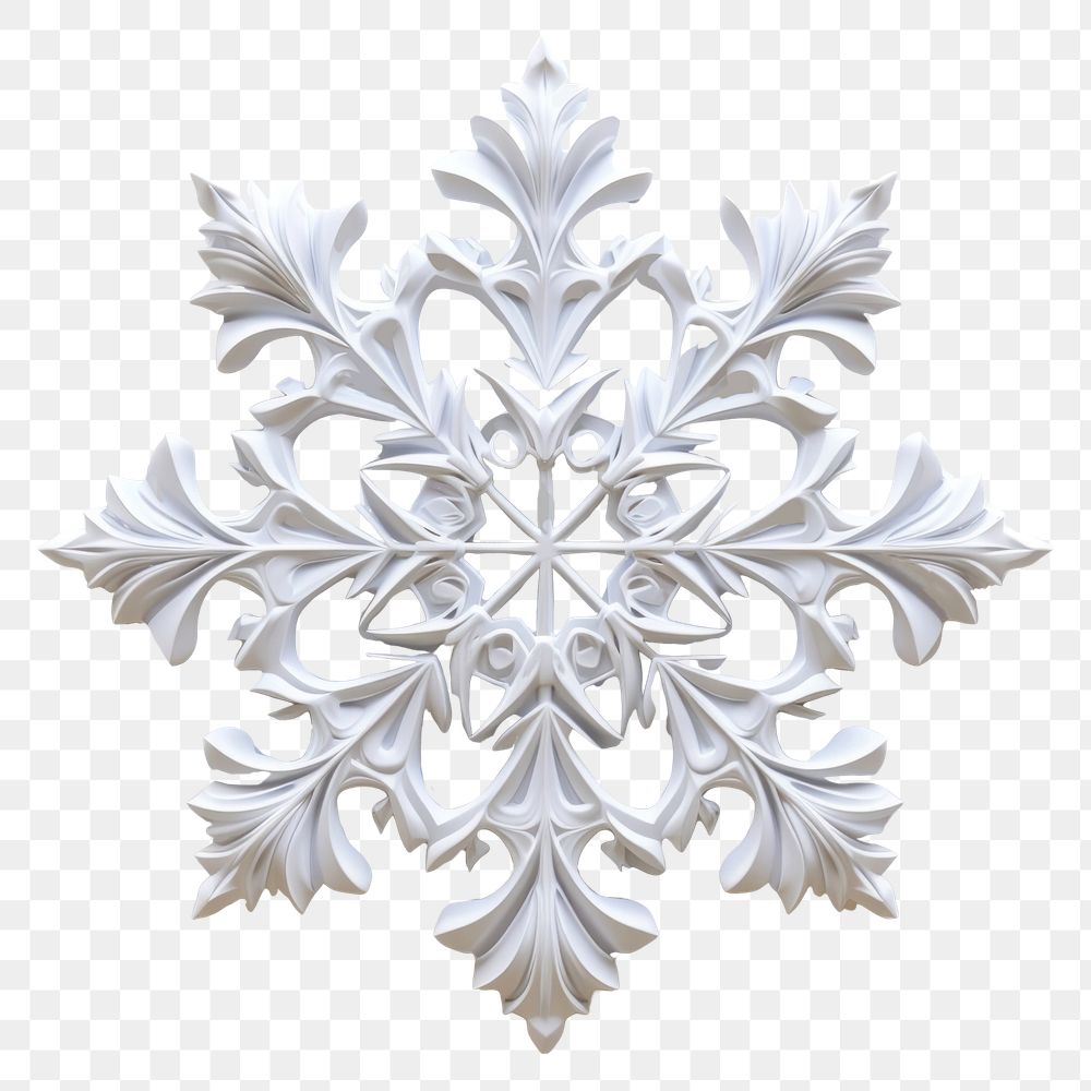 PNG A snowflake pattern white art.