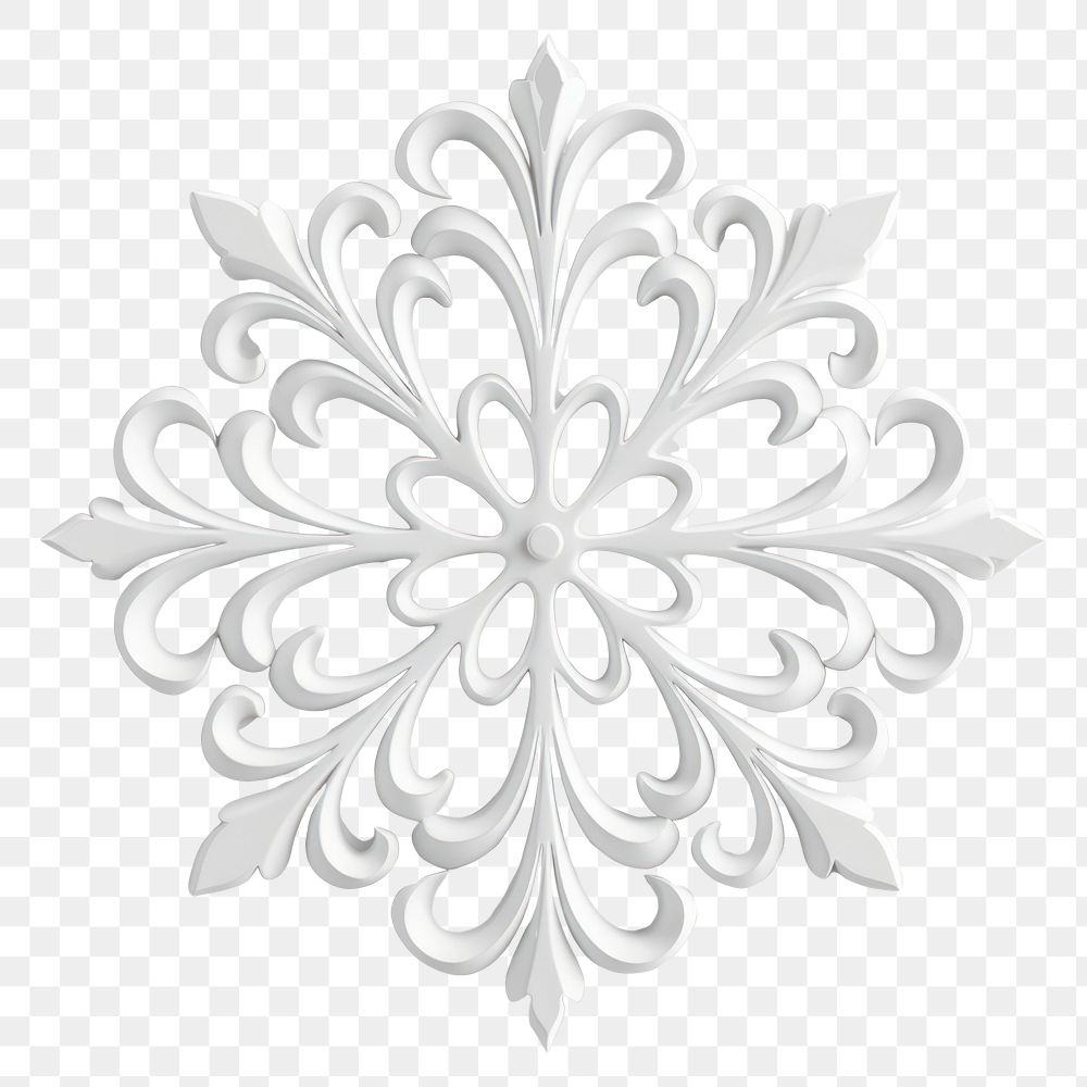PNG A snowflake white creativity monochrome.