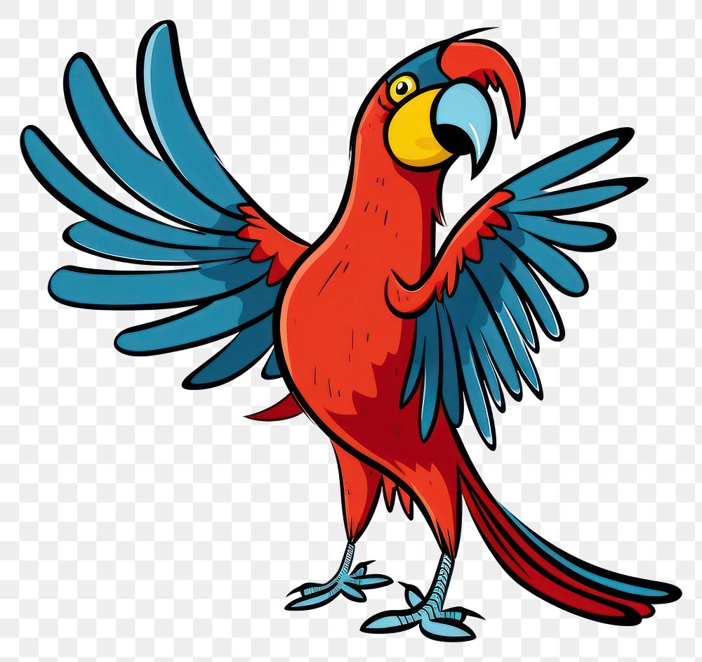 PNG Parrot dancing cartoon animal bird.