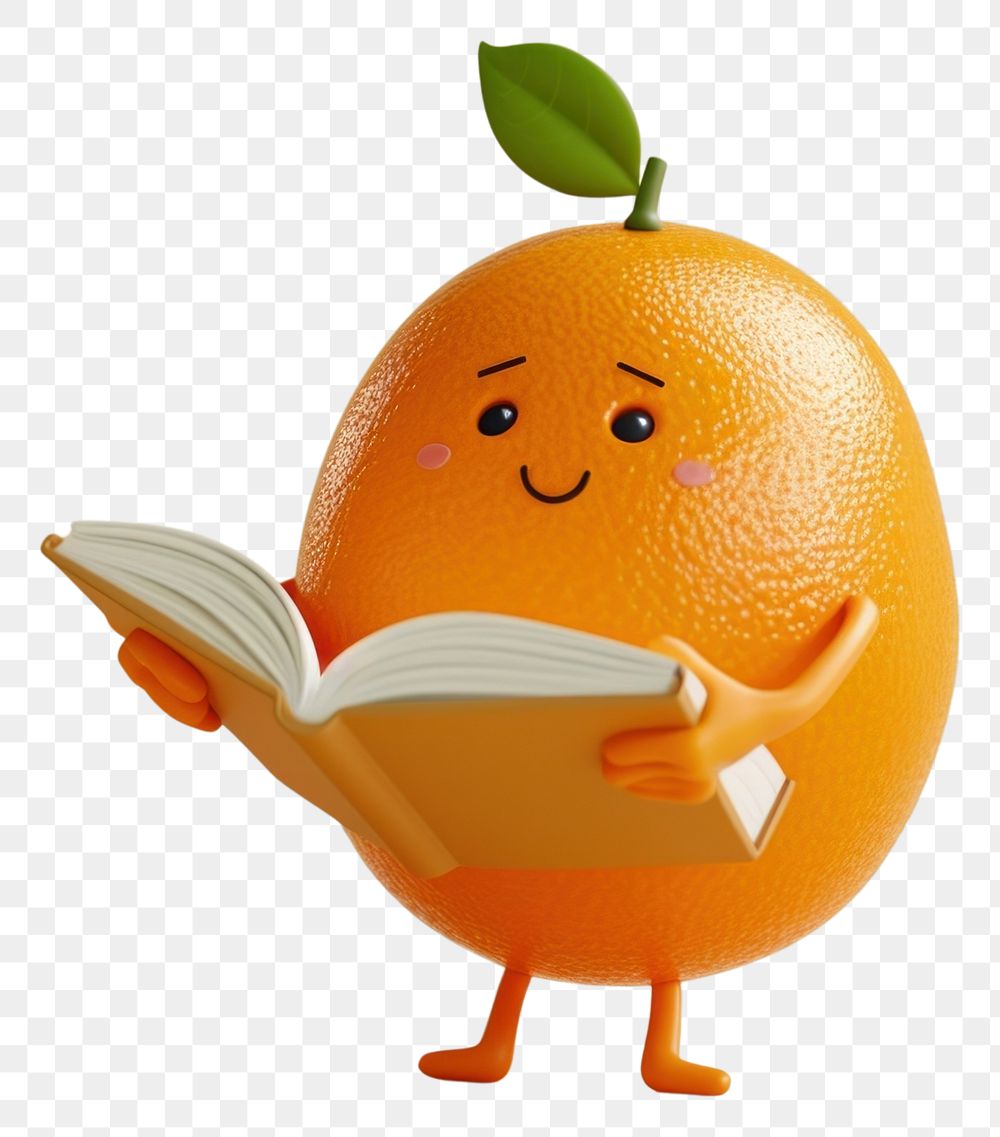PNG Orange fruit character grapefruit cartoon plant
