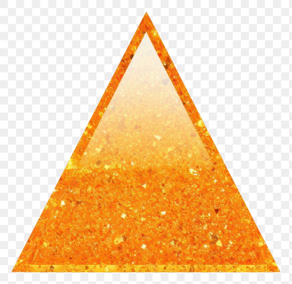 PNG Orange triangle icon pyramid shape white background.