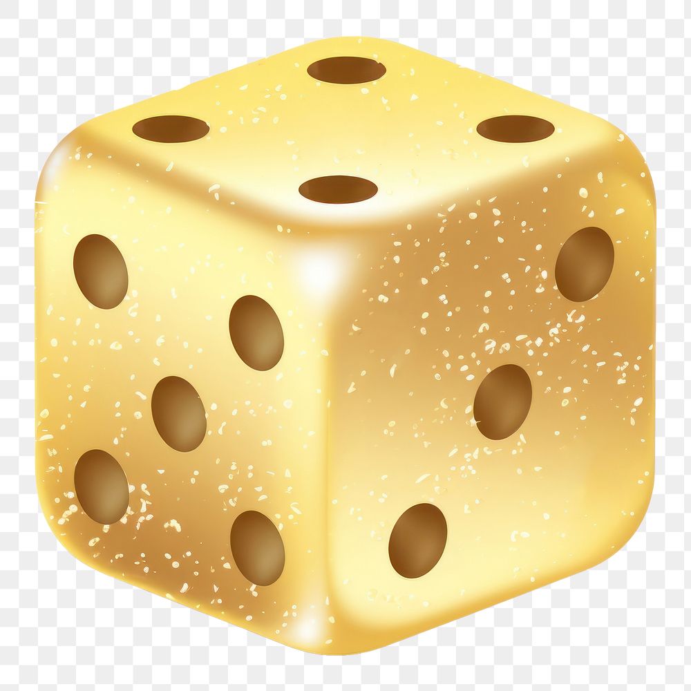 PNG Gold dice icon game white background recreation.