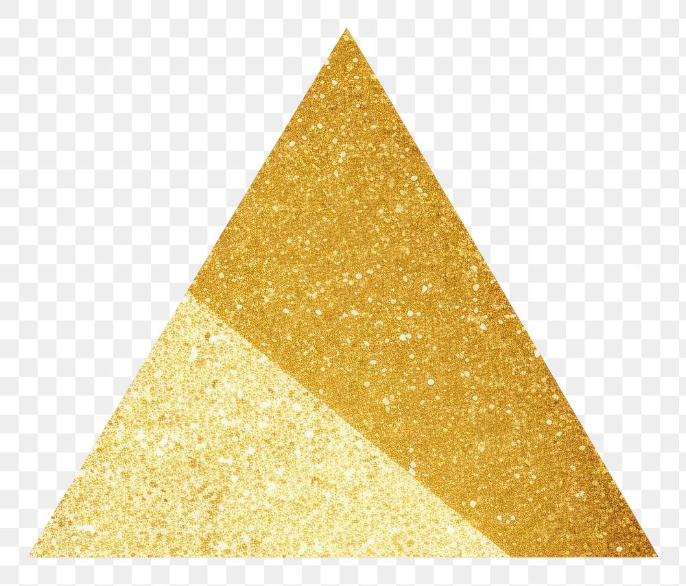 PNG Gold prism icon glitter pyramid shape.