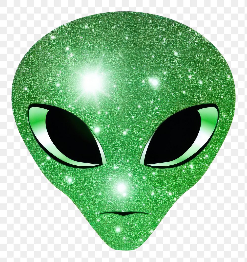 PNG Green alien icon shape white background celebration.