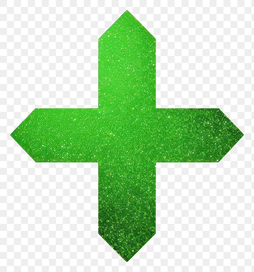 PNG Green plus icon symbol shape cross.