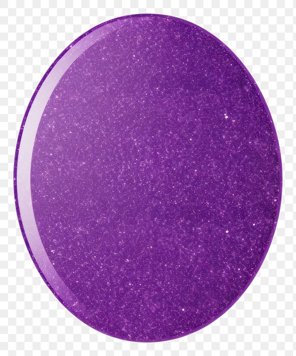 PNG Purple oval icon glitter shape white background.