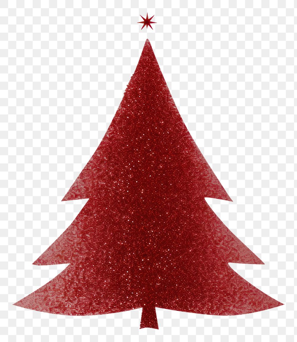 PNG Red Christmas tree icon christmas shape white background.
