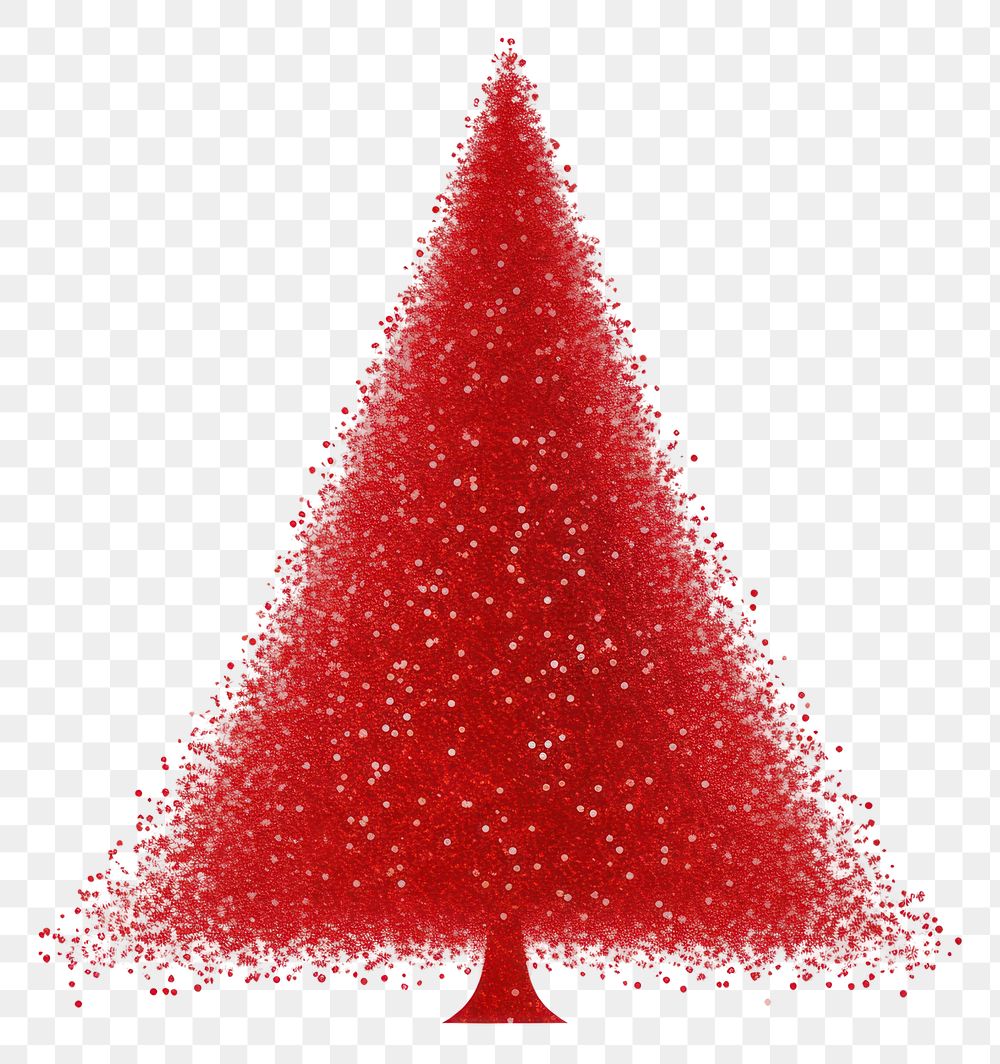 PNG Red Christmas tree icon christmas shape white background.