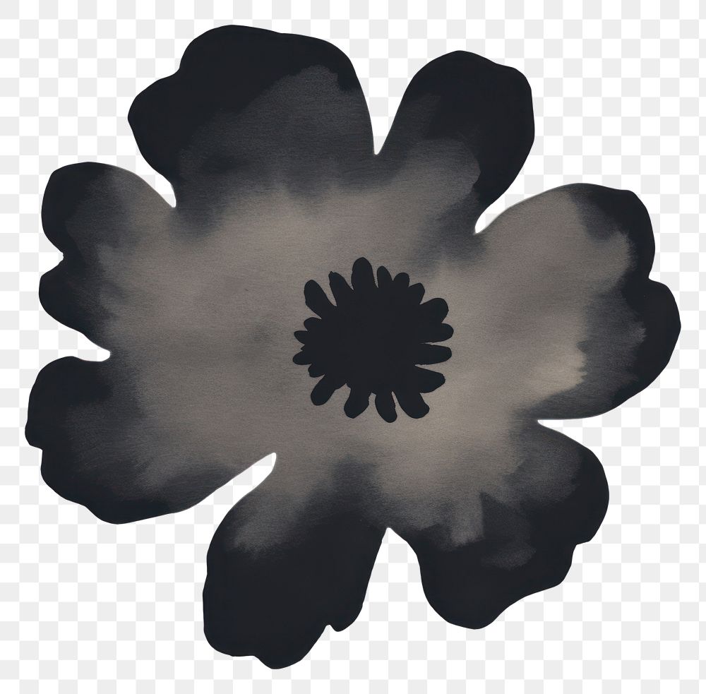 PNG Flower petal black white background