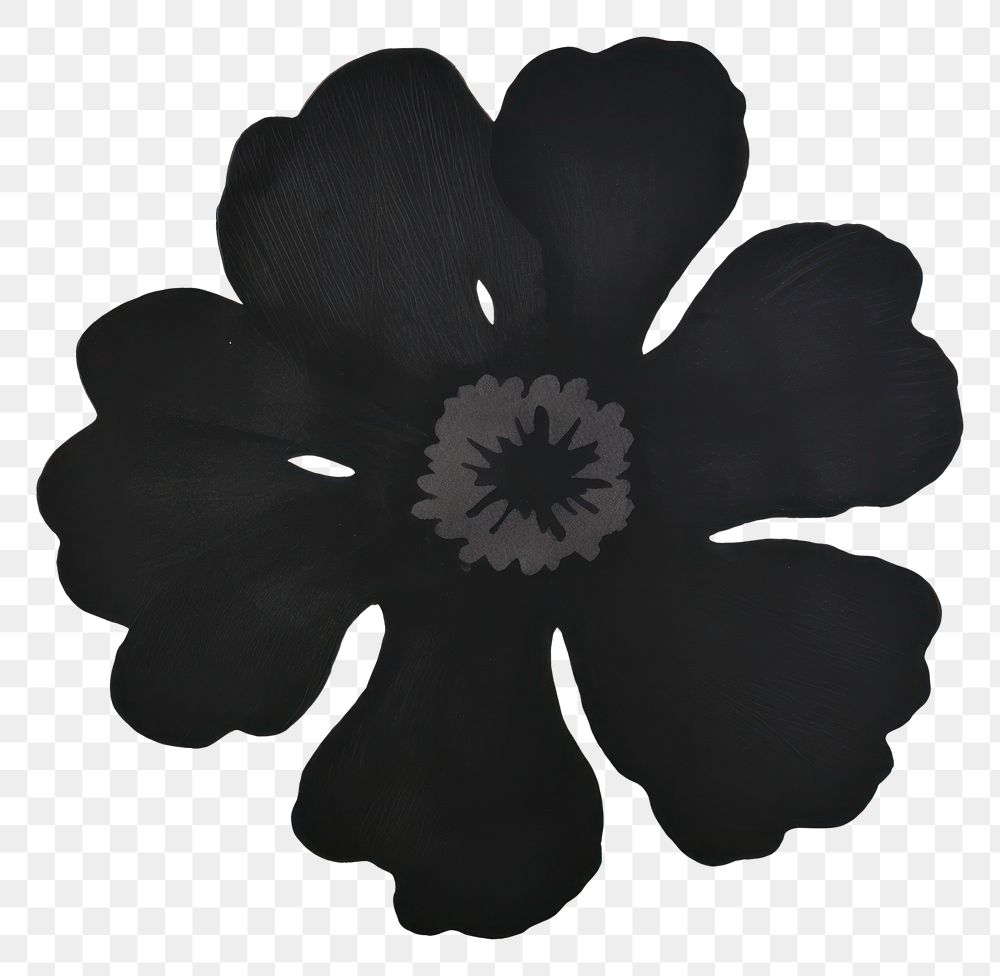 PNG Flower petal plant black.