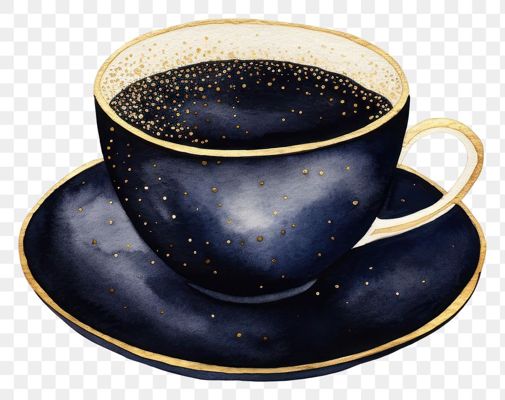 Indigo coffee saucer drink cup.