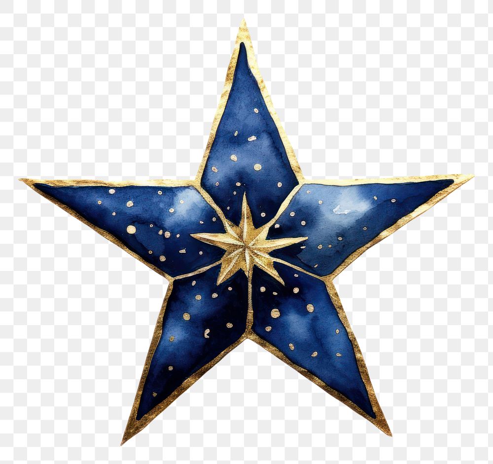 Indigo star symbol astronomy starfish.