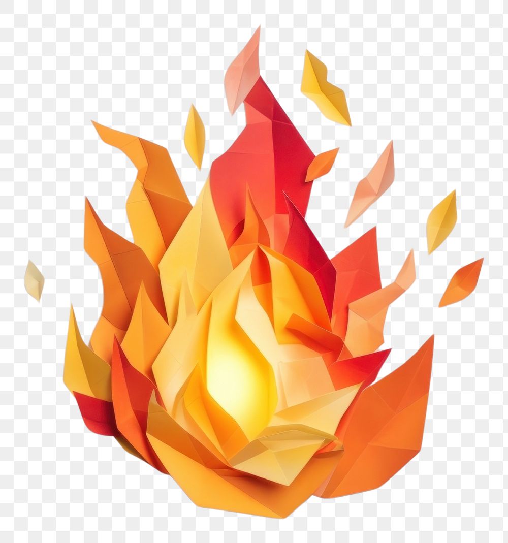 PNG Fire paper origami petal. | Premium PNG - rawpixel