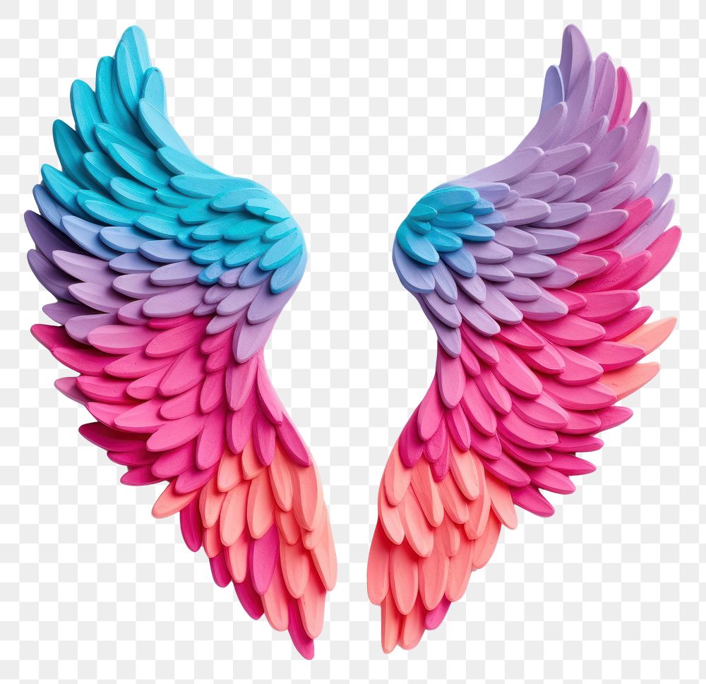 PNG Plasticine of angel wings art lightweight creativity.