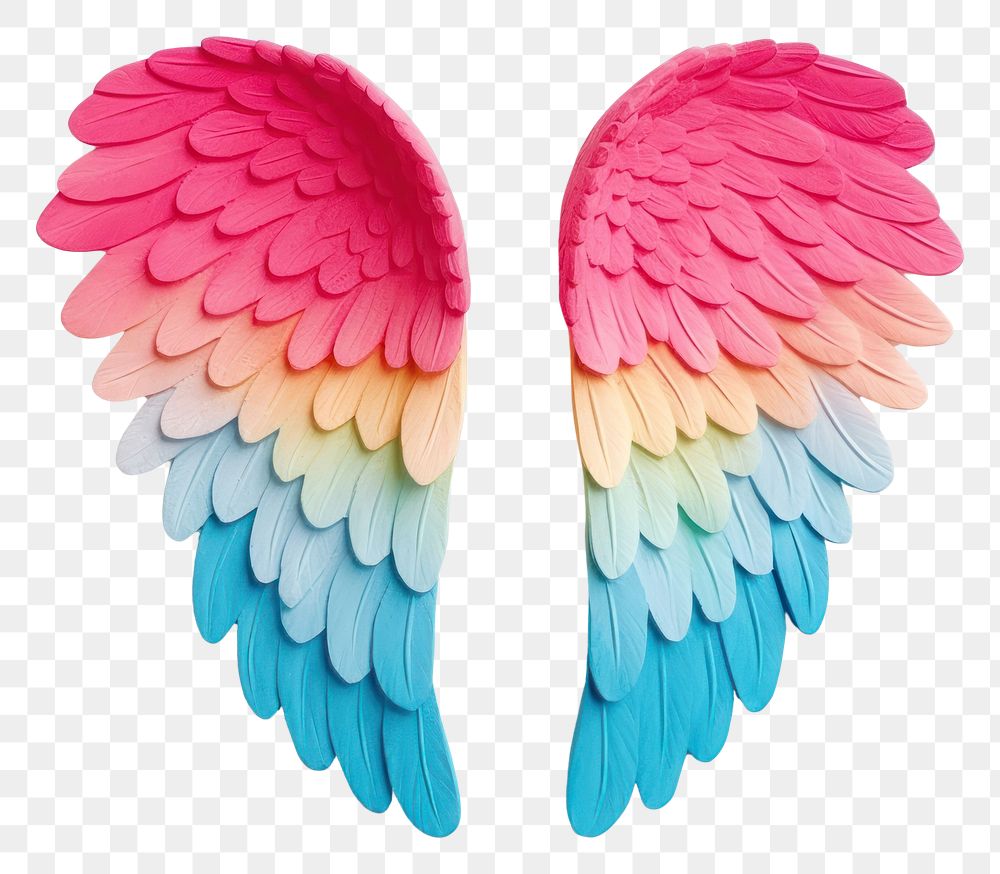 PNG Plasticine of angel wings bird lightweight creativity.