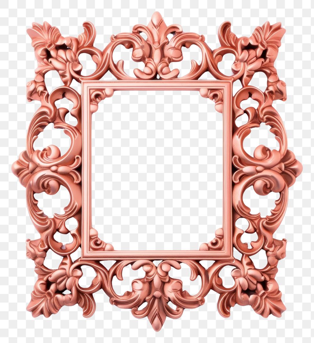 PNG Vintage copper frame white background architecture creativity.