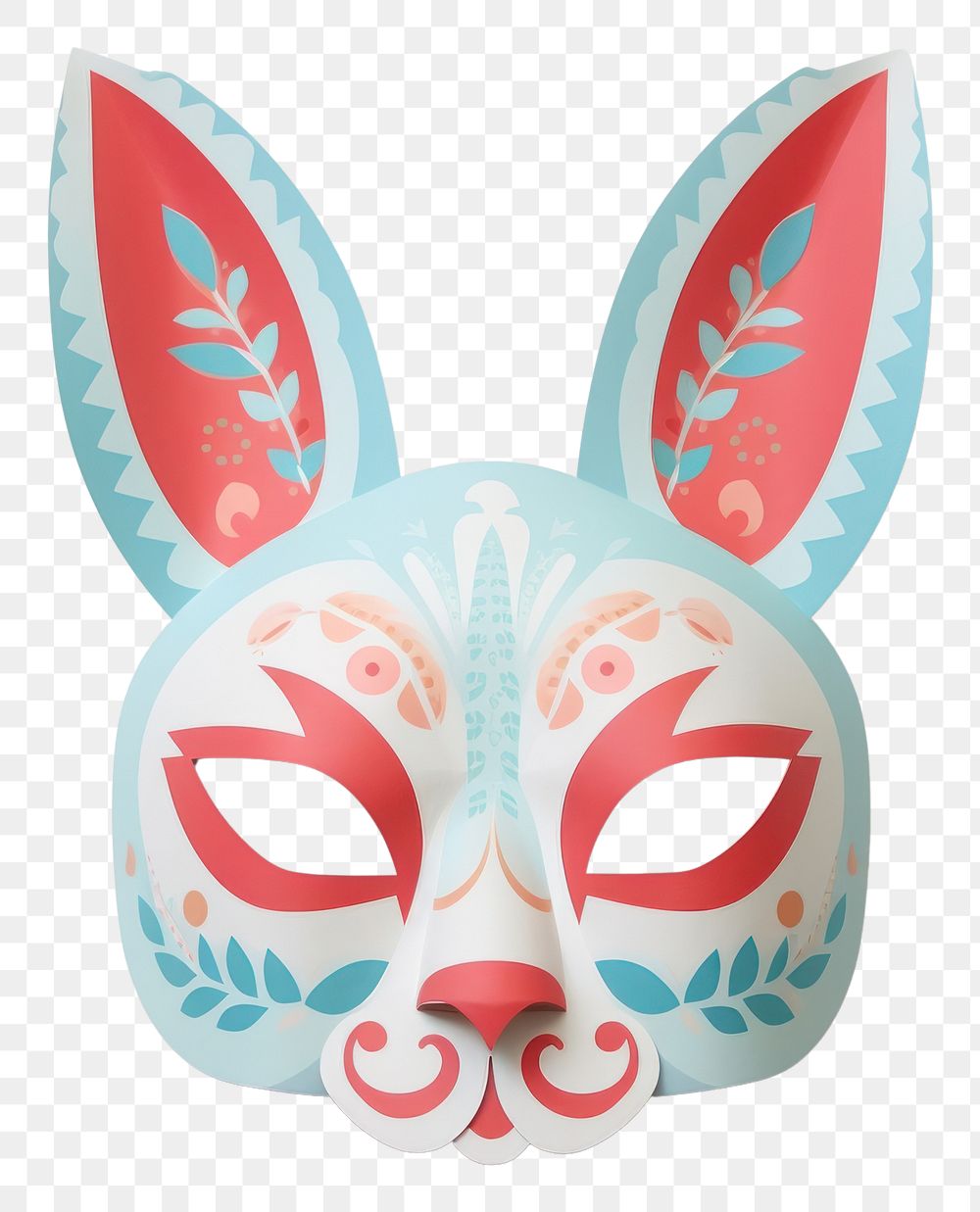 PNG Rabbit fancy mask craft art representation.