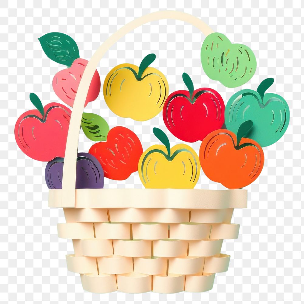 PNG Apples in basket food art medication.