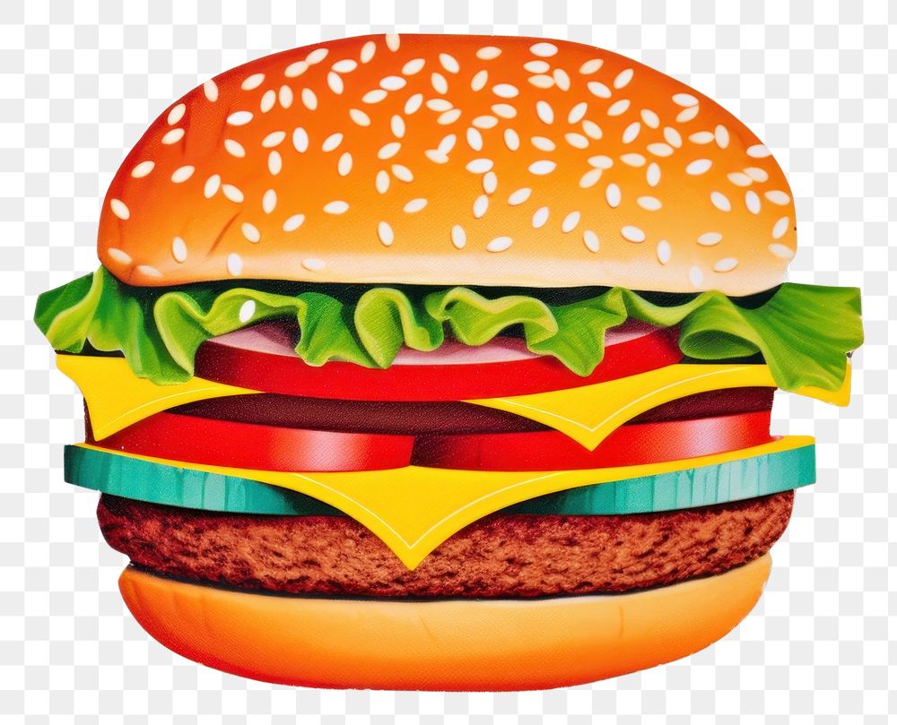 PNG Burger food hamburger vegetable.