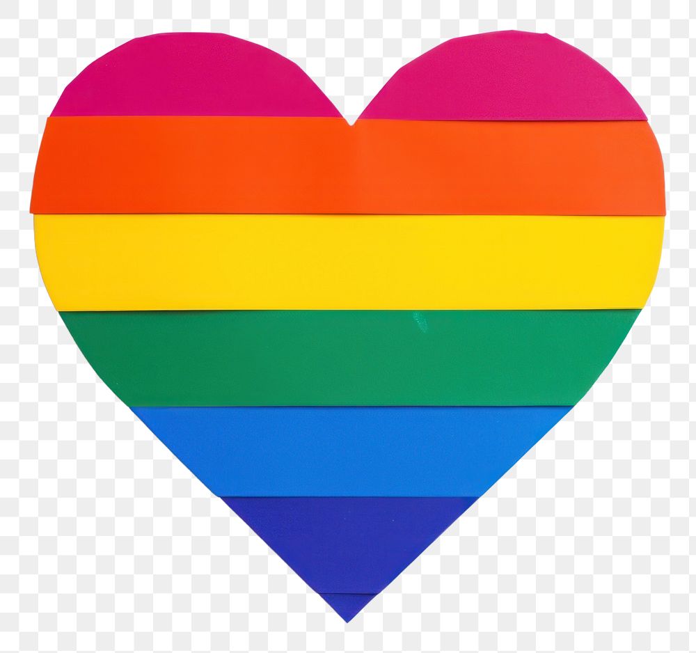 PNG Rainbow flag heart celebration creativity.