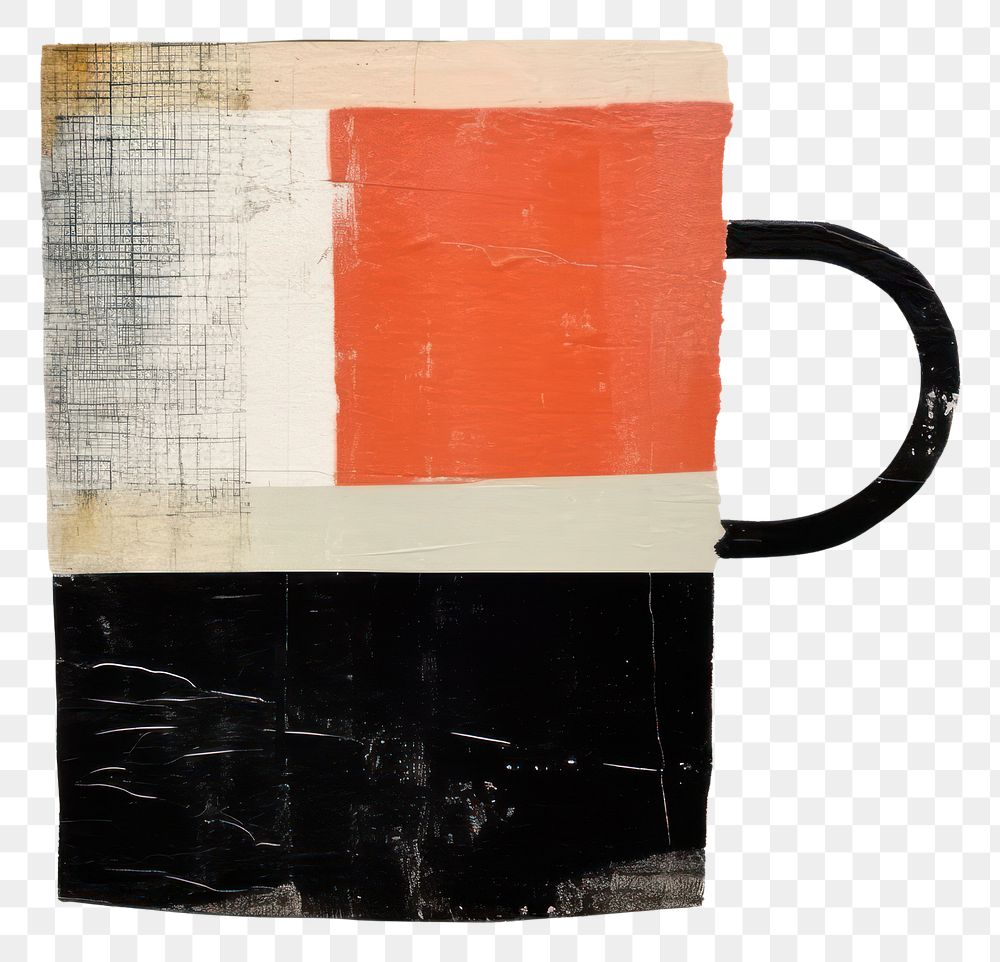 PNG A mug art painting collage.
