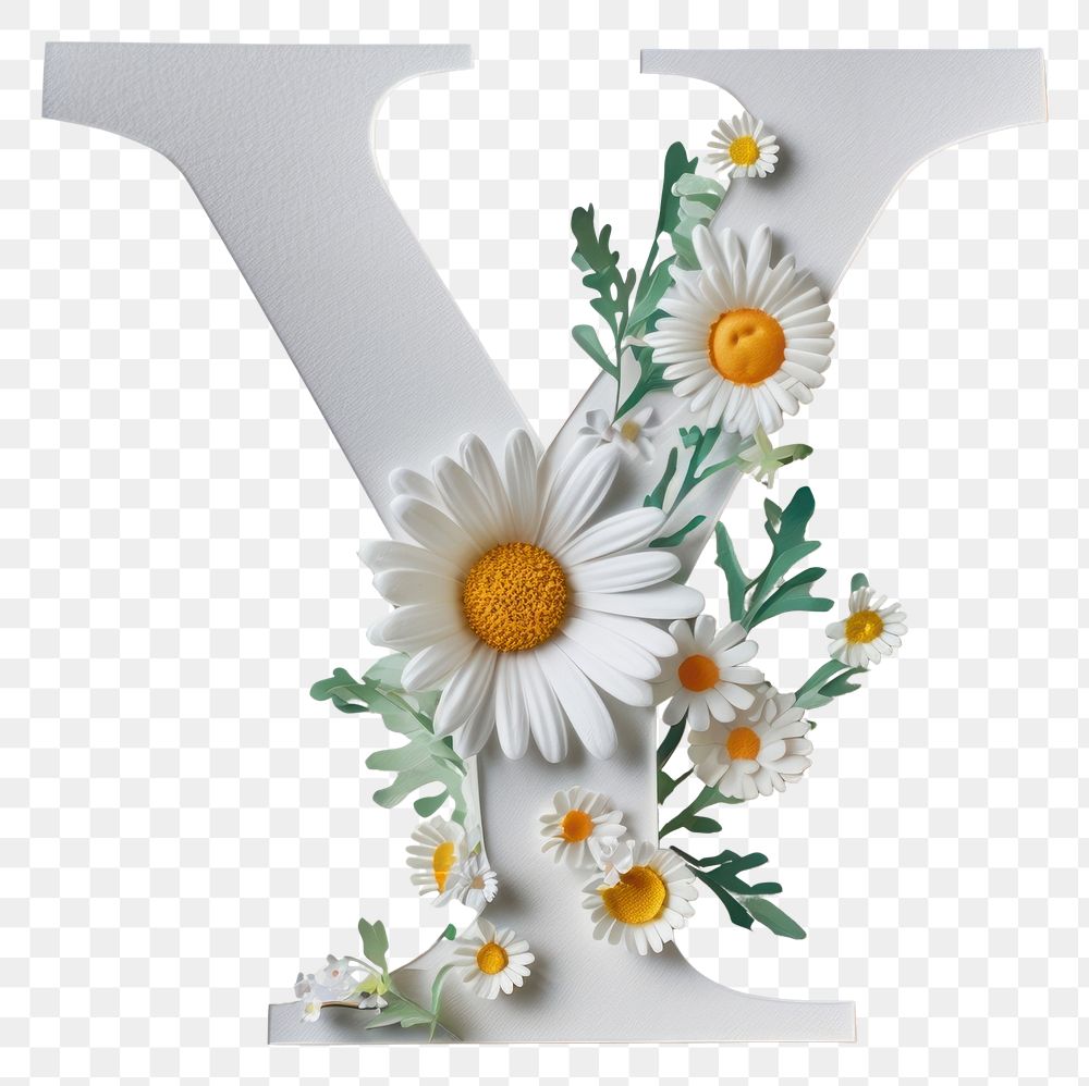 PNG Flower plant daisy text.