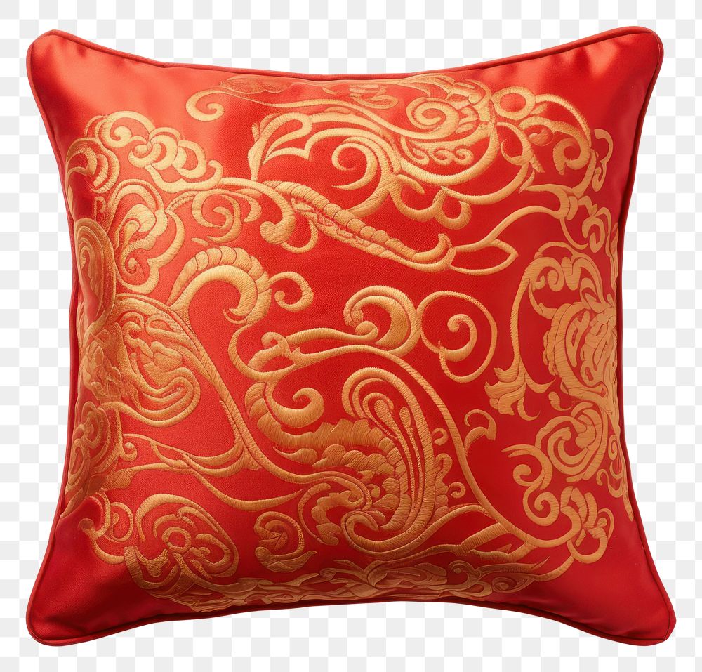 PNG Red cusion cushion pattern pillow.